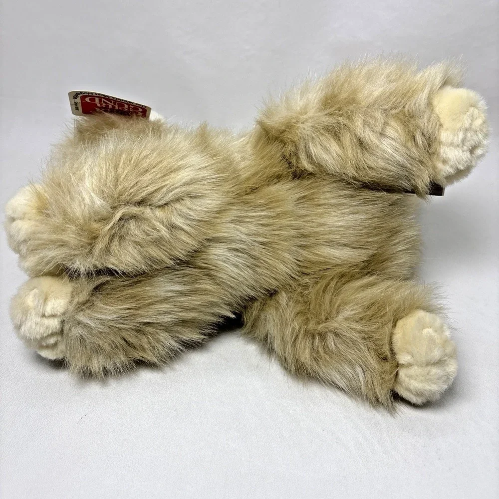 Gund Scraps Tabby Cat‎ With Tag Laying Plush Cream Fur Stuffed Animal Realistic